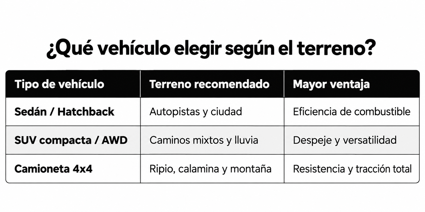 tipos de autos en chile