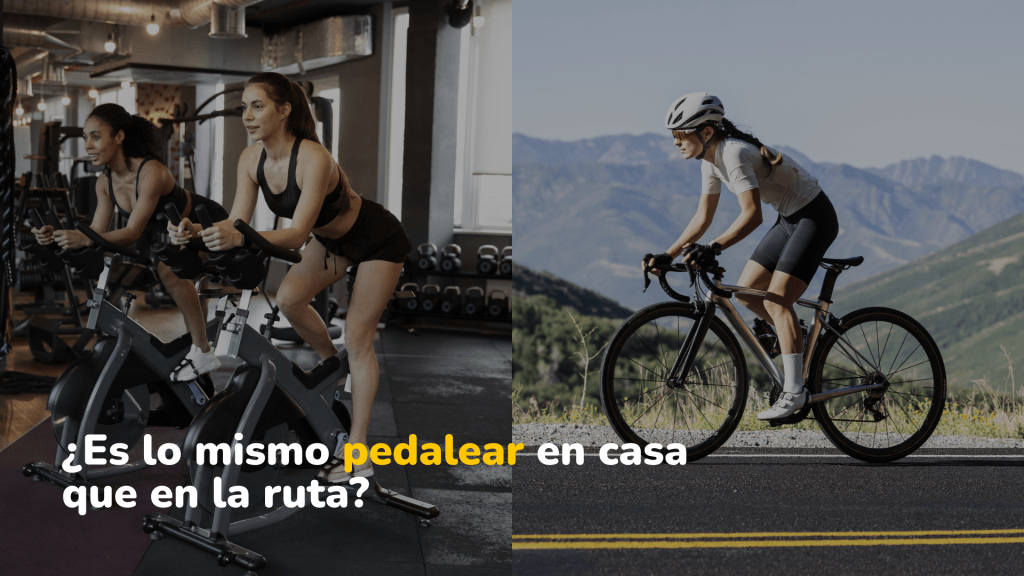 ¿Entrenar en bicicleta estática es lo mismo que pedalear en la calle?