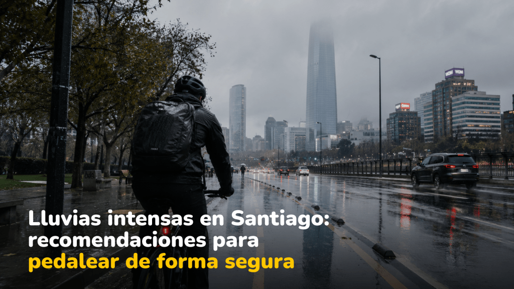 Sistema frontal en Chile: cómo prepararte para pedalear seguro durante las intensas lluvias que llegarán a Santiago